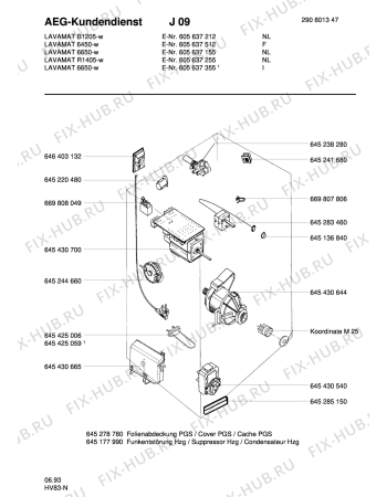 Взрыв-схема стиральной машины Aeg LAVREG. 1405 SENS. - Схема узла Electrical equipment